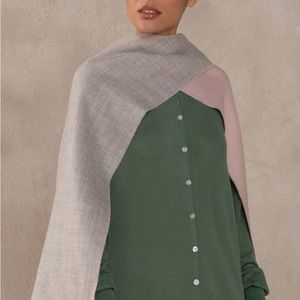 Baby pink & grey reversible Alpaca scarf, women scarf, winter scarf